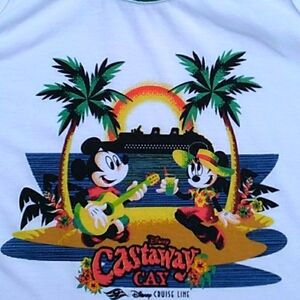 Disney Castaway Cay Tank Top Size Medium   (A30)